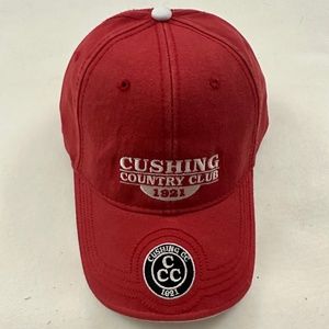 New Cushing Country Club 1921 Red Baseball Cap Hat One Size